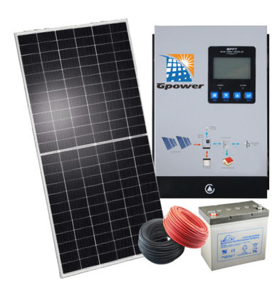 Sistema solar do inversor híbrido de GPOWER 5KW com banco da bateria